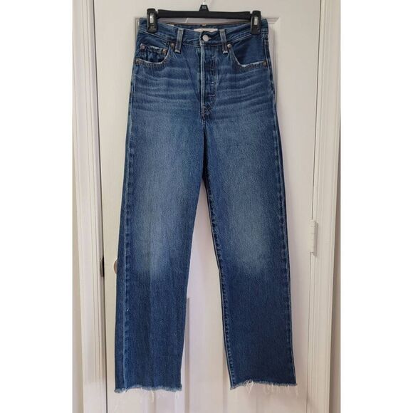 Levi's Ribcage Straight Ankle Jeans 25 - Picture 3 of 8